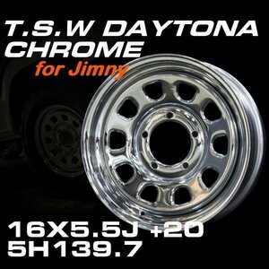 新型 ジムニー ホイール！ TSW デイトナクローム 16X5.5J+20　ホイール4本セット　JB64 JB23などに！