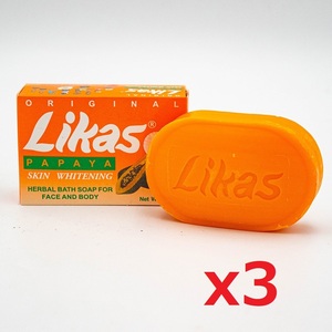 香港直送品 / Likas 老舗ブランドリカス パパイヤ石鹸 美白 ◆135g ｘ3本セット♪♪日本未発売