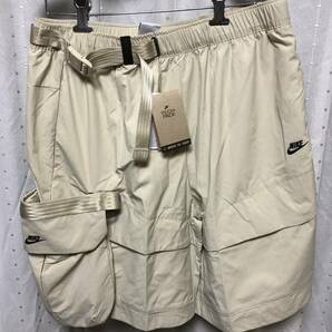 新品 NIKE TECH PACK Shorts XXL 15,400円 2XL ハーフパンツ ボディバック テックパック ウーブン カーゴ ショートパンツ ベージュ テック