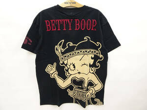 ベティ・ブープ BETTY BOOP 半袖 Tシャツ インディアンベティ Tシャツ BBB-2118 黒 (XL) 多少汚れ 50%オフ (半額)送料無料 即決 新品