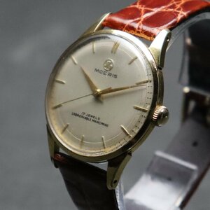 希少 MOERIS UNBREAKABLE MAINSPRING モーリス アンブレイカブル メインスプリング 手巻き 17石 スイス製 アンティーク メンズ腕時計