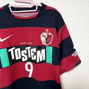 鹿島アントラーズ★2008-09Jリーグ サッカー レプリカユニフォーム★ナイキ NIKE 正規品 XL 美品 背番号9 田代 有三 日本 古着 刺繍 日本製