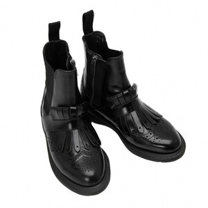 ドクターマーチンDr.Martens キルトタンメダリオンレザーブーツ 黒UK3(22)