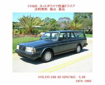 送税込 UV&IR 断熱フロントガラス ボルボ VOLVO 240 SDN/WG 　緑/青_画像1