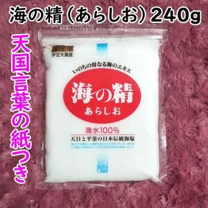 【240g】斎藤一人さんオススメの自然塩「海の精」あらしお 天国言葉の紙つき