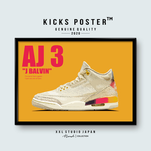 AJ3 エアジョーダン3 J・バルヴィン メデジンサンセット AIR JORDAN 3 J Balvin キックスポスター 送料無料 AJ3-36