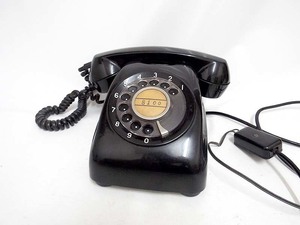  Showa Retro Japan electro- confidence telephone . company black telephone 600-A1 cable attaching antique 