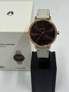 NIXON Nixon Kensington Leather ROSE GOLD/BROWN новый товар не использовался kensington кожа 