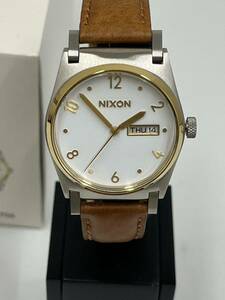 NIXON ニクソン JANE LEATHER　ジェーンレザー SILVER/GOLD/WHITE 新品　未使用　A955 2706