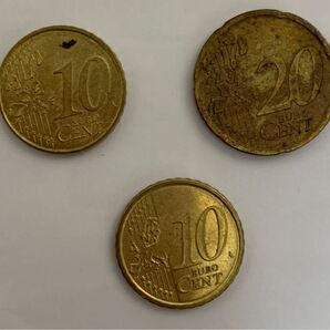 ユーロ セント貨幣 20セント1枚と10セント2枚