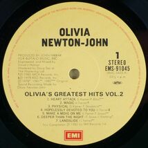 ■オリビア・ニュートン・ジョン(Olivia Newton-John)｜O.N.J. グレイテスト・ヒッツ Vol.2 ＜LP 1982年 帯付き・日本盤＞_画像9