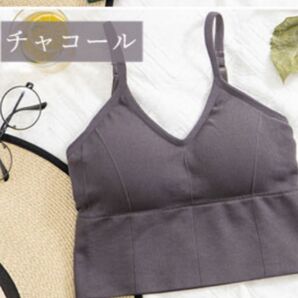 ノンワイヤー ノンワイヤーブラ ブラトップ チャコールグレー