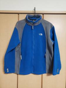 NORTHFACE ノースフェイス フリース USED 青×グレー L? (スウェット)