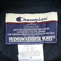 Champion チャンピオン リバースウィーブ スウェット カレッジ プリントロゴ 丸首 ブラック (メンズ M) 中古 古着 O0210_画像9