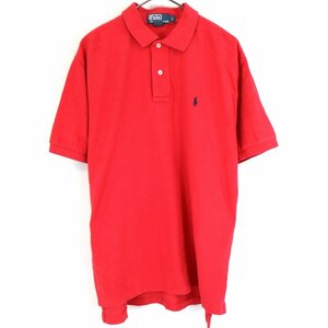 Polo by Ralph Lauren ポロバイラルフローレン ワンポイントロゴ ポロシャツ レッド (メンズ L) 中古 古着 O0479