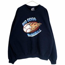 BIG DOGS ビックドッグス ベースボールプリント スウェット ネイビー (メンズ 2XL) 中古 古着 O2437_画像1