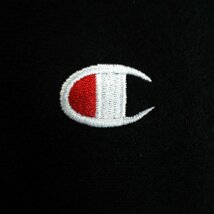 Champion チャンピオン リバースウィーブ スウェット 刺繍 バックプリント ブラック (メンズ L) 中古 古着 O2936_画像4