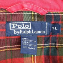 Polo by Ralph Lauren ポロバイラルフローレン スイングトップ 刺繍 ワンポイントロゴ レッド (メンズ XL) 中古 古着 O2986_画像10
