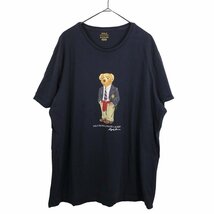 RALPH LAUREN ラルフローレン ポロベアープリント 半袖Ｔシャツ ネイビー (レディース XXL) 中古 古着 O3101_画像1