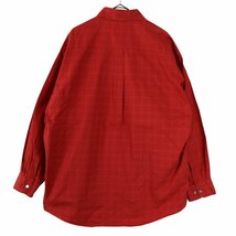 USA製 BURBERRY バーバリー チェック長袖シャツ 片ポケット レッド (メンズ XL) 中古 古着 O3165_画像2