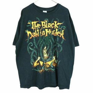 GILDAN ギルダン THE BLACK DAHLIA MURDER 半袖Ｔシャツ アメカジ 丸首 バンド ブラック (メンズ XL) 中古 古着 O3768