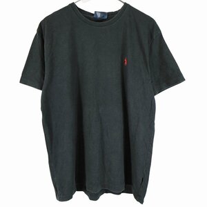 Polo by Ralph Lauren ポロバイラルフローレン ワンポイントロゴ 半袖Ｔシャツ シングルステッチ ブラック (メンズ M) 中古 古着 O3786