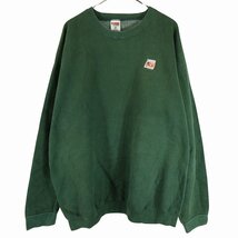 FRUIT OF THE LOOM フルーツオブザルーム 企業系ロゴスウェット 刺繍 トレーナー ワンポイント グリーン (メンズ XXL) 中古 古着 O3839_画像1