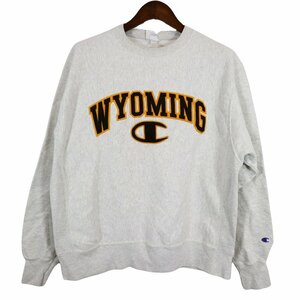 Champion チャンピオン リバースウィーブ カレッジプリント スウェット WYOMING ワイオミング グレー (メンズ L) 中古 古着 O3909