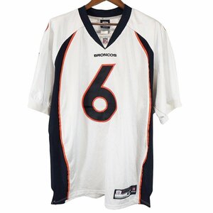 Reebok リーボック NFL デンバーブロンコス ゲームシャツ メッシュ ナンバリング ホワイト (メンズ 52) 中古 古着 O4788