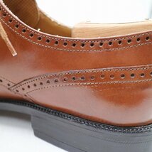 GIORGIO BRUTINI 外羽根式 ストレートチップ 本革 革靴 レザーシューズ ブラウン ( メンズ 9 1/2D ≒ 27.5cm ) 中古 古着 KA0450_画像7