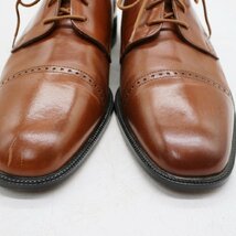 GIORGIO BRUTINI 外羽根式 ストレートチップ 本革 革靴 レザーシューズ ブラウン ( メンズ 9 1/2D ≒ 27.5cm ) 中古 古着 KA0450_画像6