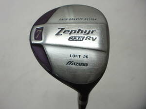 ★即決！★mizuno/ミズノ★レディース右打ち用フェアウェイウッド/7番ウッド/7W★Zephyr 235 RV★TECHNO FLEX 1560★26°★