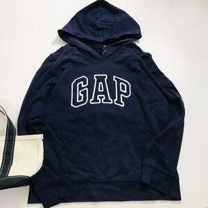 100円　GAP ギャップ　薄手ストスウェットパーカー　ネイビー　S