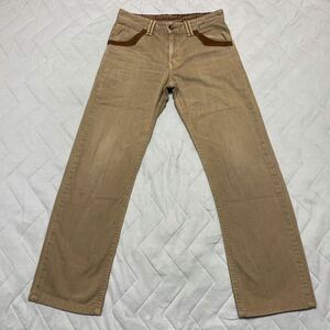 9B EDWIN エドウィン 464XVS デニム ジーンズ ジーパン パンツ 30 MADE IN JAPAN 日本製 STRAIGHT ストレート 格安 ベージュ