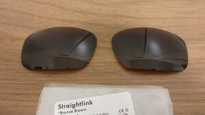 処分価格！！オークリー ストレートリンク用 カスタム偏光レンズ BROWN Color Polarized 新品 Straightlink Straight link