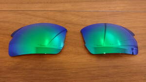 処分価格！ フラック 2.0 アジアンフィット用 カスタム偏光レンズ Emerald Green Color Polarized 新品 Flak 2.0 ASIAN FIT Flak 2.0 ASIA