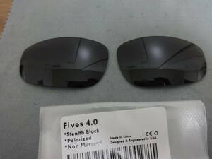 ★ オークリー FIVES 4.0 ファイブス4.0用 カスタム偏光 レンズ BLACK Color polarized　（FIVES4.0専用レンズです）