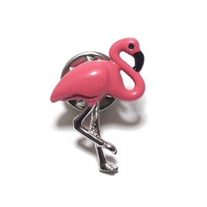 【ラペルピン★ピンズ】フラミンゴ　鳥　かわいい　おしゃれ　pin-0331-2