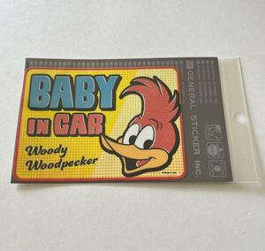 ウッドペッカー　車用ステッカー　BABY IN CAR WWP-017