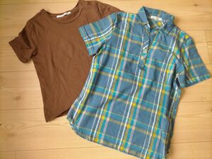 半袖シャツ・ 半袖TシャツLサイ2枚セットズまとめ売り