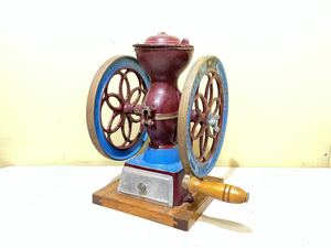  отличный FUJI COFFEE MILL Fuji кофемолка большой для бизнеса шлифовщик Showa Retro Red Bull - красный Aoki производства шт. имеется 