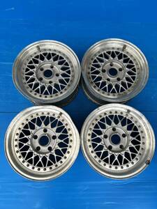 BBS RS034 15インチ×6.5J+17/PCD 114.3/H5/ハプ経約17mm傷汚れあり4本セット