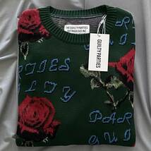 緑 22FW 新品 M WACKO MARIA ワコマリア 薔薇 ニット_画像6