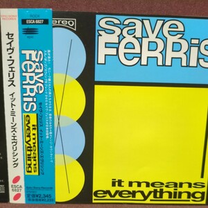 ■T15■　セイヴ　フェリス　のアルバム「イット　ミーンズ　エヴリシング」　save FeRRis