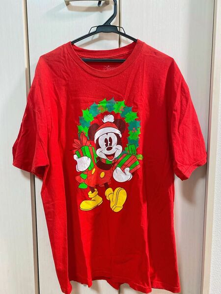 期間限定価格【1999円→1000円】 Disney ミッキー Tシャツ メキシコ製 クリスマス