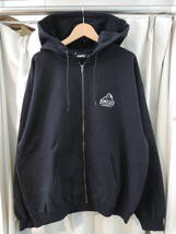 X-LARGE XLARGE エクストララージ BACKSIDE SLANTED OG ZIP HOODED SWEATSHIRT ブラック XLサイズ 人気商品 _画像2