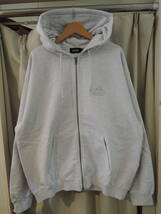 X-LARGE XLARGE エクストララージ BACKSIDE SLANTED OG ZIP HOODED SWEATSHIRT アッシュ XLサイズ 2023最新人気商品 _画像2