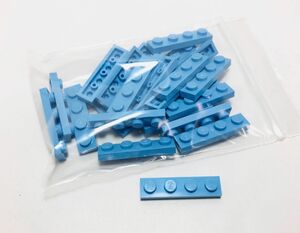 【新品未使用】レゴ　LEGO　プレート　1x4 ミディアムブルー　24枚　１×４