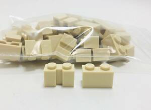 【新品未使用】レゴ　LEGO　ブロック　溝　1x2 タン　ベージュ　50個　１×２
