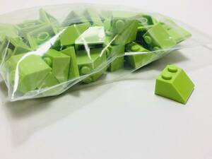 【新品未使用】レゴ　LEGO　スロープ　2x2 ライム　50個　２×２